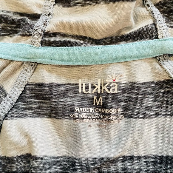 Lukka Capri Leggings and Jacket Activewear Set Black Blue Gray Medium - Picture 12 of 16